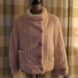 Marc Jacobs faux fur 3/4 sleeve coat sz M NWOT